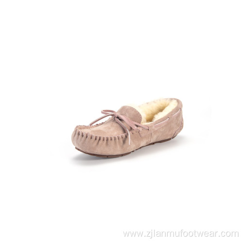 Genuine Shearling Moccasin Slippers